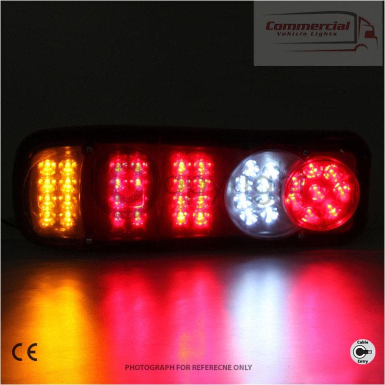 5 Function 24 v 46 LED Rear Truck Lorry Trailer Chassis Tail Lights X 2