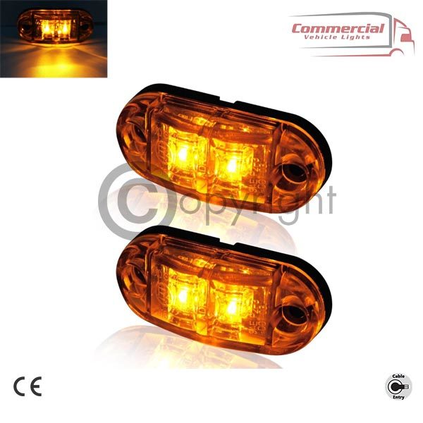 SIDE MARKER LIGHTS FOR ALL CHASSIS TRUCKS AND TRAILERS X 8