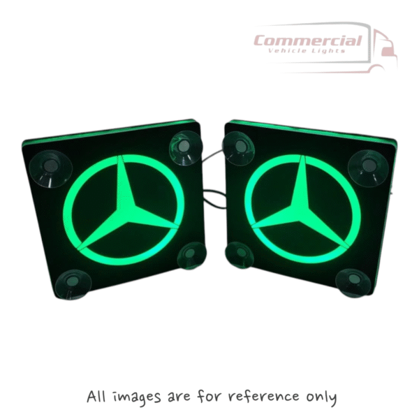 MERCEDES LED 3D Window Signs 140x140mm (Anti-glare)