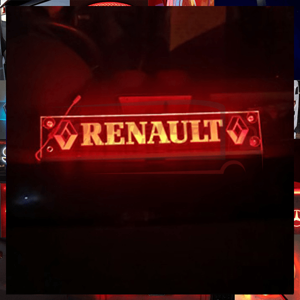 Renault Service LED Wand Licht Zeichen Logo Garage Retro Automobilia Auto Kfz 