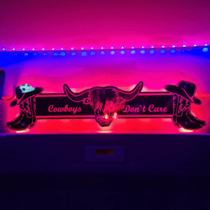 COWBOYS DONT CARE BULKHEAD MIRROR