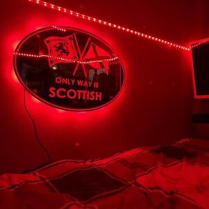 ONLY WAY IS SCOTTISH INTERIOR LIGHT BOARD / MIRROR