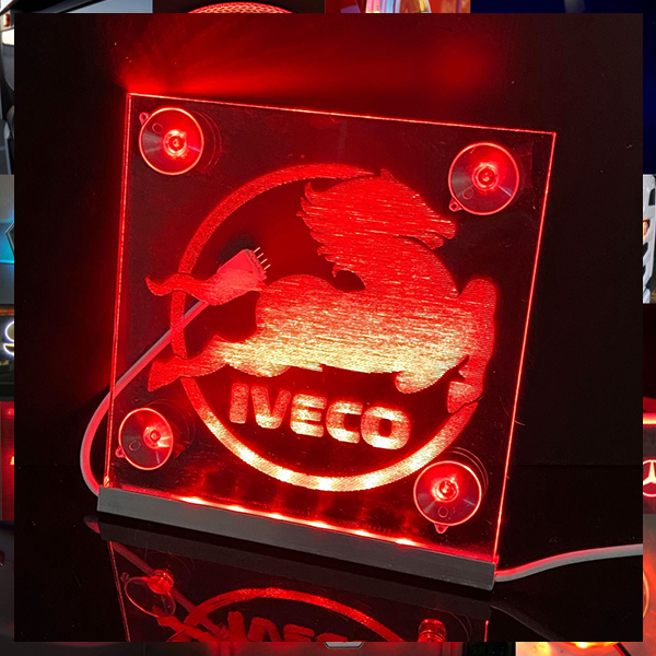 IVECO LED WINDSCREEN SIGNS 150x150mm x 2