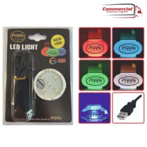 Gracemate Poppy Air Freshener LED RGB 7 Colour change Light (USB Connection)