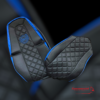 Volvo Truck Seat Covers Black with Blue Stitch