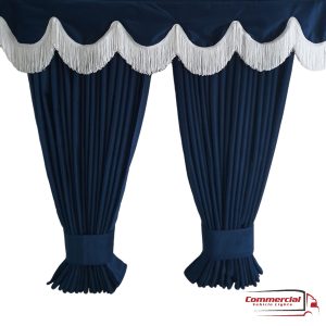 Navy Blue Truck Curtains Set Premium Quality Double Lined