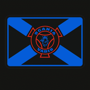 Scotland Flag with Scania Badge Full Colour LED Board