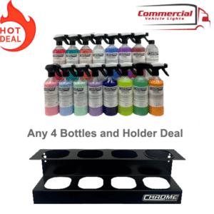 Chrome North West 4 500ml Bottles and Holder