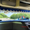 Universal Truck Front Window Pelmet Blue With White Tassels 1
