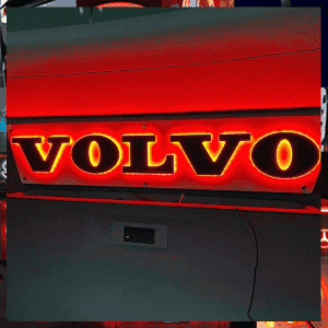 3D Volvo Letters Truck Light Board
