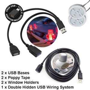 Gracemate Poppy Air Freshener Hidden USB - Type C Wiring System