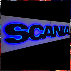 3D Scania Letters Truck Light Board