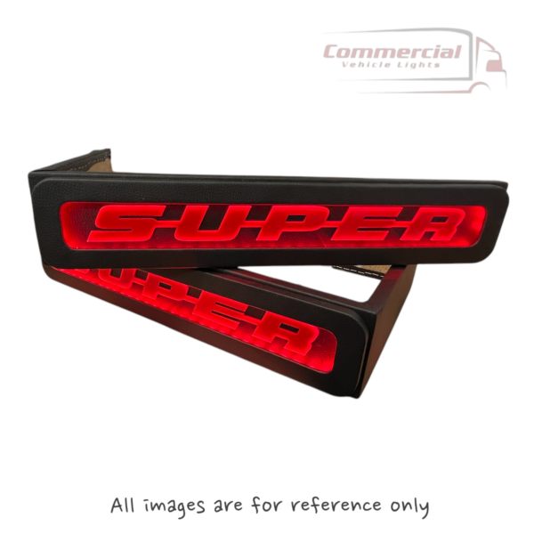 Scania R LED Seat Bases Black With RED LED (In Stock) Available for Scania Next Gen R Series 2 x LED Seat Bases