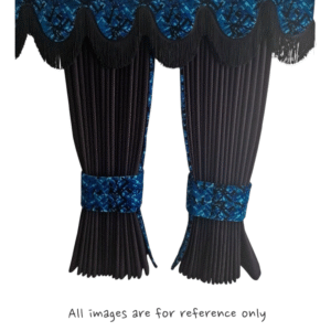 Black Royal Suede Curtains / Blue Danish Plush Style Dutch Quality