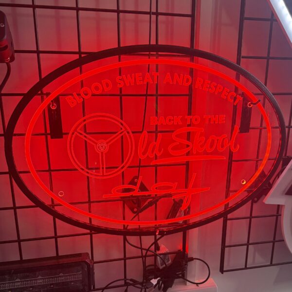 DAF Old School 600x400mm Plexi Sign 12 Volt (Small Scratches)