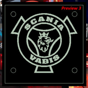 Scania LED WINDOW SIGNS 150x150mm12v