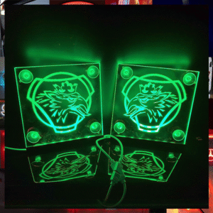 Scania LED WINDOW SIGNS 150x150mm WITH REMOTE COLOUR AND DIMMING OPTIONS 12v
