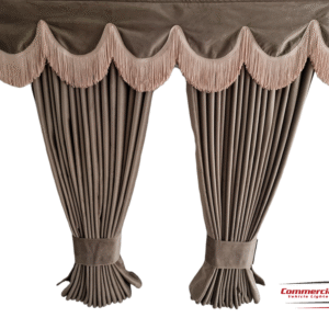 Light Brown Truck Curtains With Cream Tassel