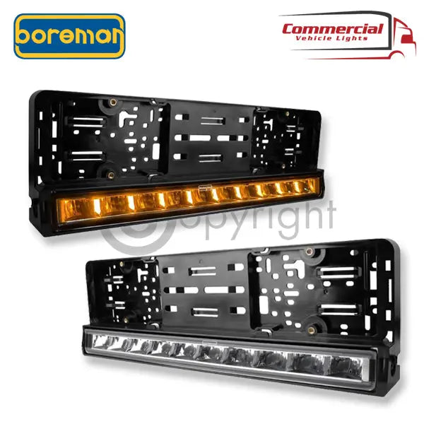 NUMBER PLATE HOLDER WITH LED LIGHTBAR AND DRL 1 18d20df868b257ba4ce2c188ae692a42