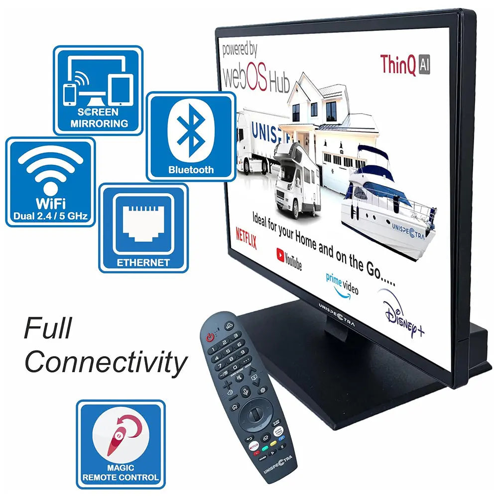 19" UNISPECTRA® SMART TV (WEBOS) 12/24 VOLT 6 cb18a8ecc676a2e2ca759dc2666d9856