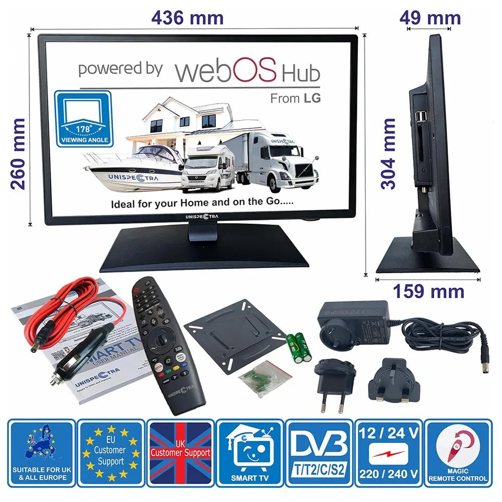 19" UNISPECTRA® SMART TV (WEBOS) 12/24 VOLT 1 3d69b6f67a2bc5ca22f7a87cc4071c40