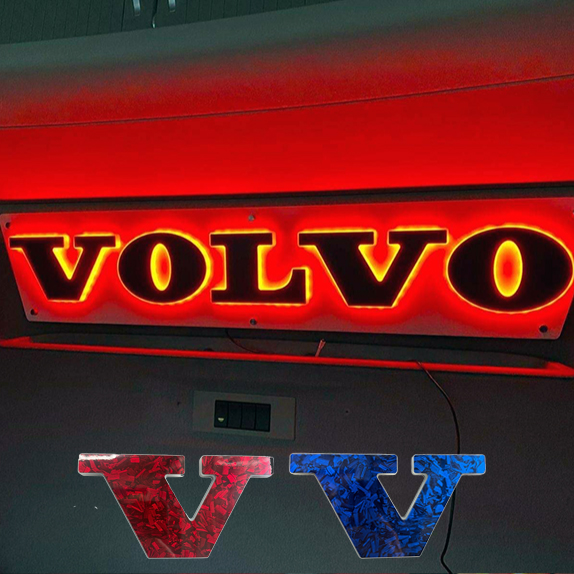 VOLVO 3D LETTERS TRUCK LIGHT BOARD (LIMITED EDITION BLUE OR RED PLUSH) 1 Volvo 3D Letters Truck Light Board